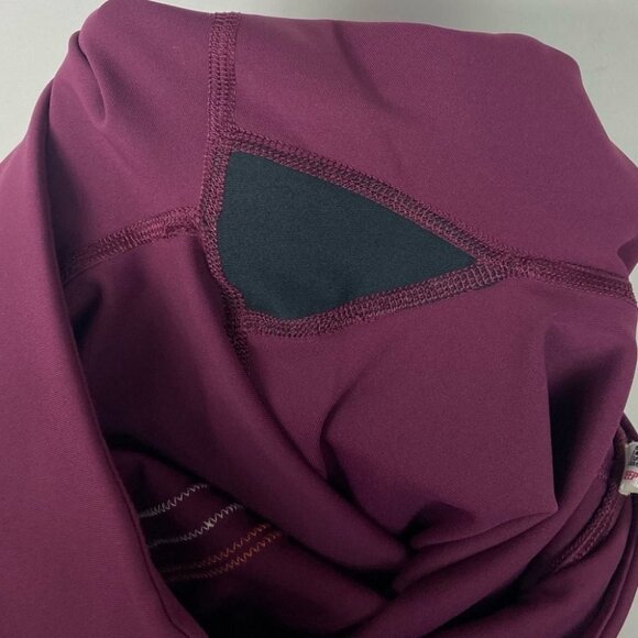 Free People Movement High Rise Freestyle Leggings Rare Wine Burgundy Stripe XS - Picture 10 of 14